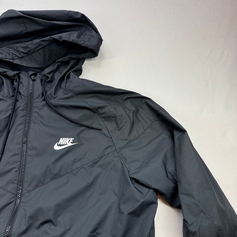 Nike Mens Windrunner Full Zip Hooded Windbreaker Jacket Black 727324-010 Size M - Picture 16 of 16